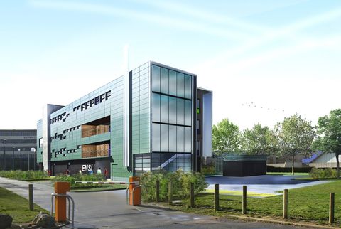 Vue perspective du projet architectural ENSICAEN