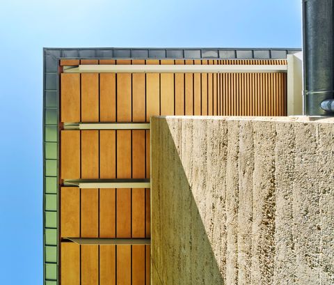 Détail de la toiture végétalisée de la salle de spectacle de Châteaufort